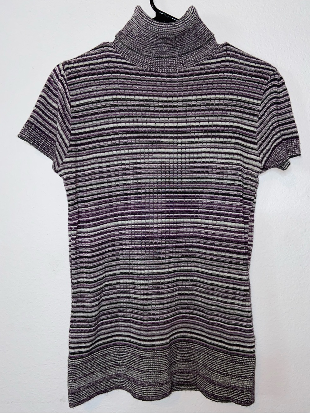 Purple Striped Turtleneck